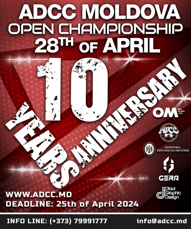 ADCC MOLDOVA CAMPIONATUL INTERNAȚIONAL  LA GRAPPLING ADCC ED. A IX-A 28 APRILIE 2024