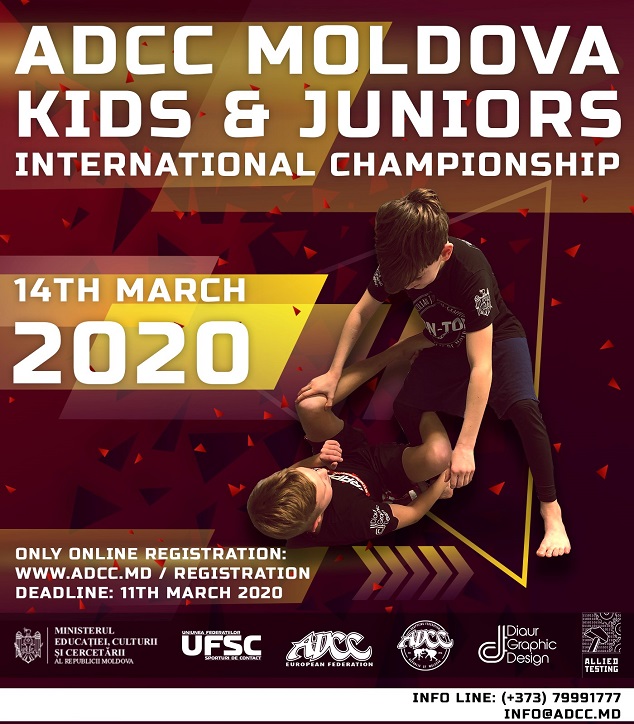 CAMPIONATUL INTERNAȚIONAL PENTRU COPII ŞI JUNIORI ED. A III-A DE GRAPPLING-ADCC 14 MARTIE 2020