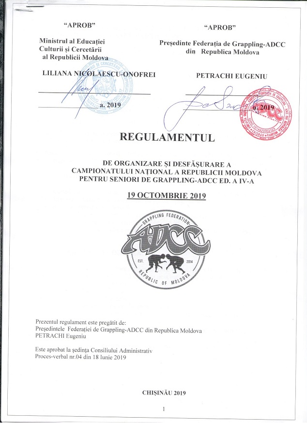 REGULAMENTUL ADCC-MOLDOVA CAMPIONATUL NAȚIONAL 19 OCTOMBRIE.2019 ed a IV-a