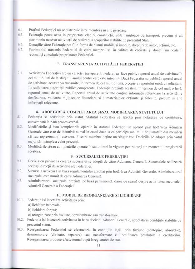 Statutul Federației de Grappling-ADCC din Republica Moldova